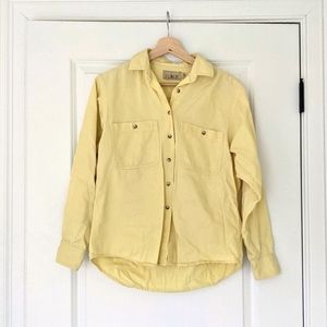 Vintage J. Crew Pale Yellow Button Up